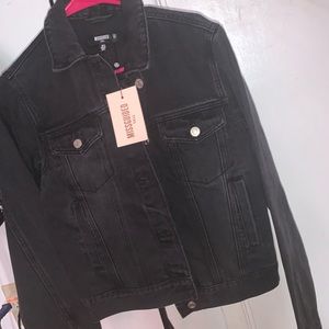 Missguided black jean jacket